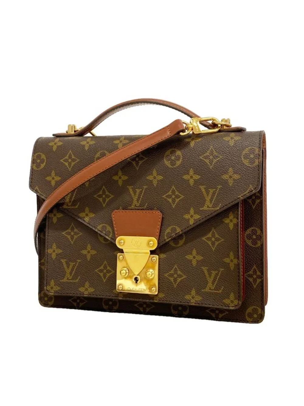 Louis Vuitton Handbag Monogram Monceau 26 Brown 2-Way Bag